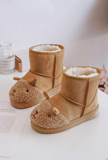 KIDS - teddy boots camel