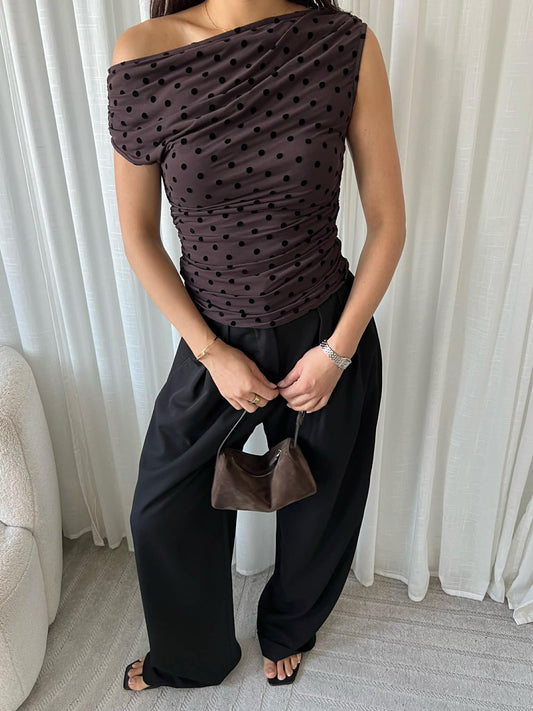 Yuzu mesh top brown  - EP19699