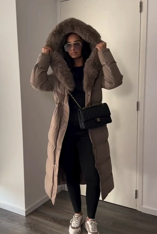 Galina winter jacket taupe -FC7583