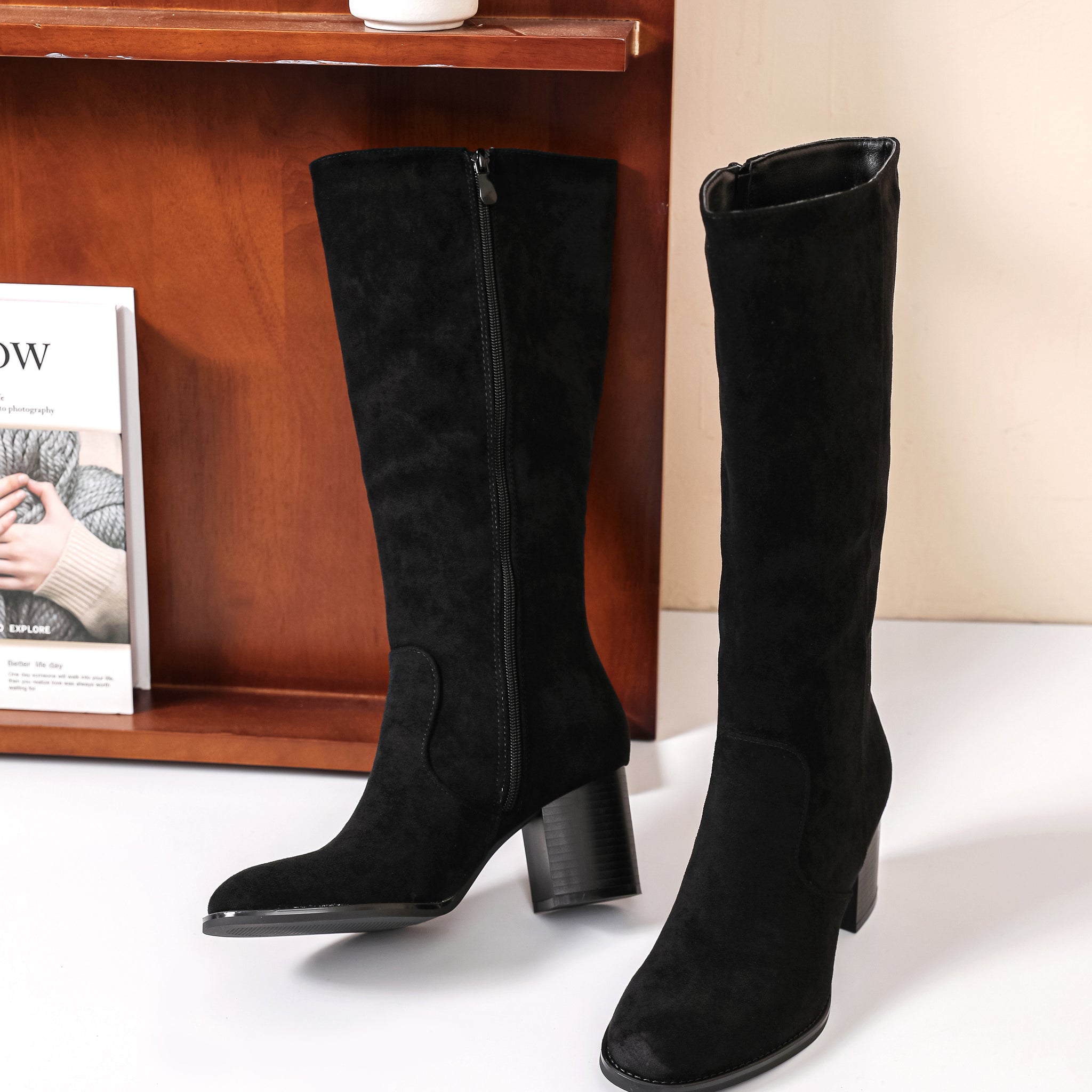 Sixty long boots Black -JW236