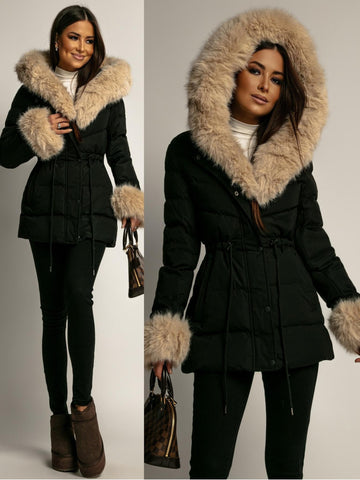 Maluaa winter jacket black/Beige -FC7589