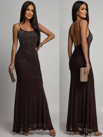 Kammie rhinestone dress choko