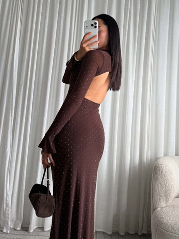 Kennia mesh dress choko - EP19575