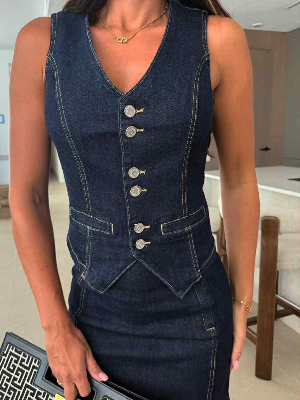 Harzen vest denim - W3765