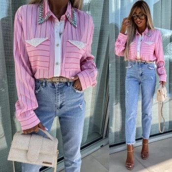 Martine shirt rosa - W18015