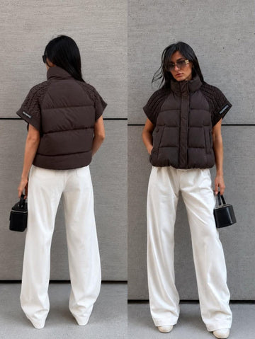 Evahl vest Brown  - 8902