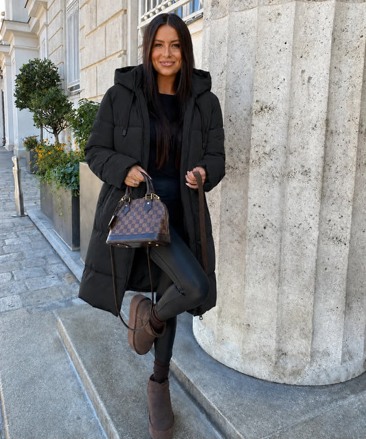 JDYBLAIR LONG HOOD PUFFER OTW SIJ NOOS BLACK