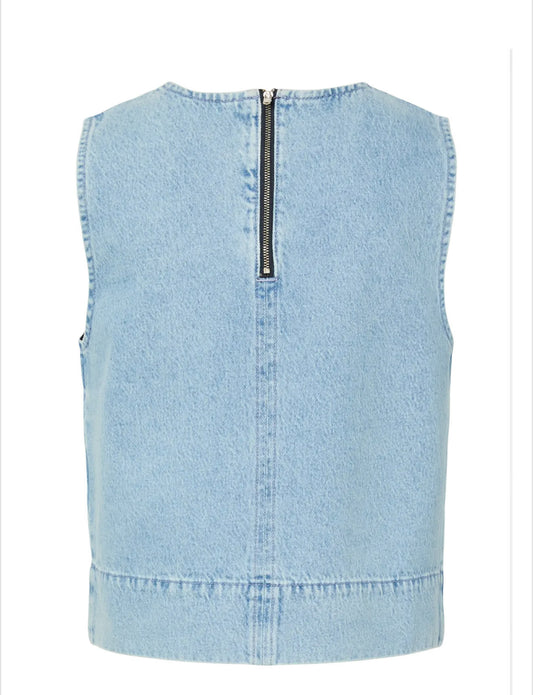 PCNOEL SL O-NECK DENIM TOP D2D FSY