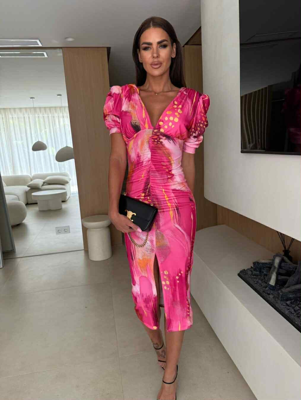 Goya dress fuchia