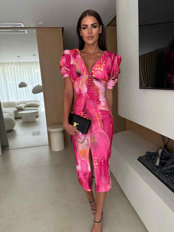 Goya dress fuchia