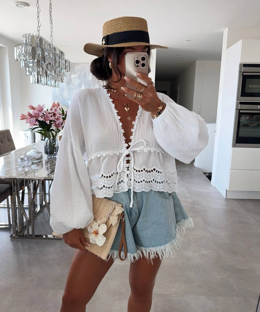 Tatianna shirt white -7642