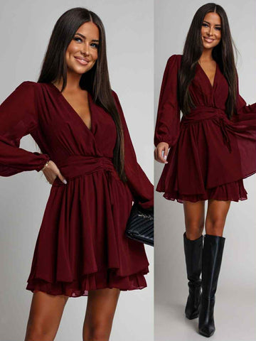 Klarisse dress claret- 8579-14