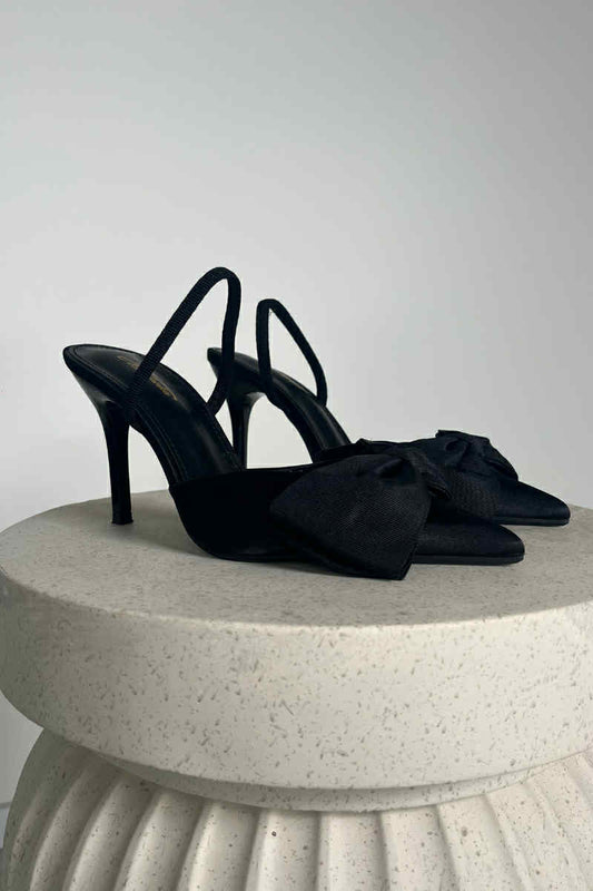 Poppy bow stilet black - 3279