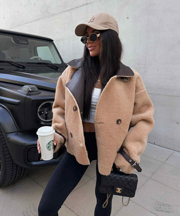 Kyaga fur jacket Camel  - SQ036
