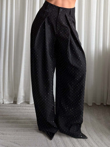 Klovah simili pants Black/silver- M935