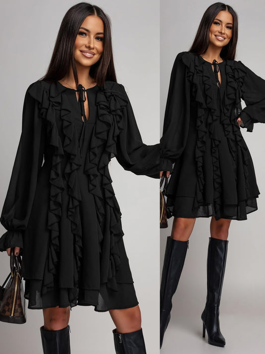 Millalina flæse kjole Black - PS9367