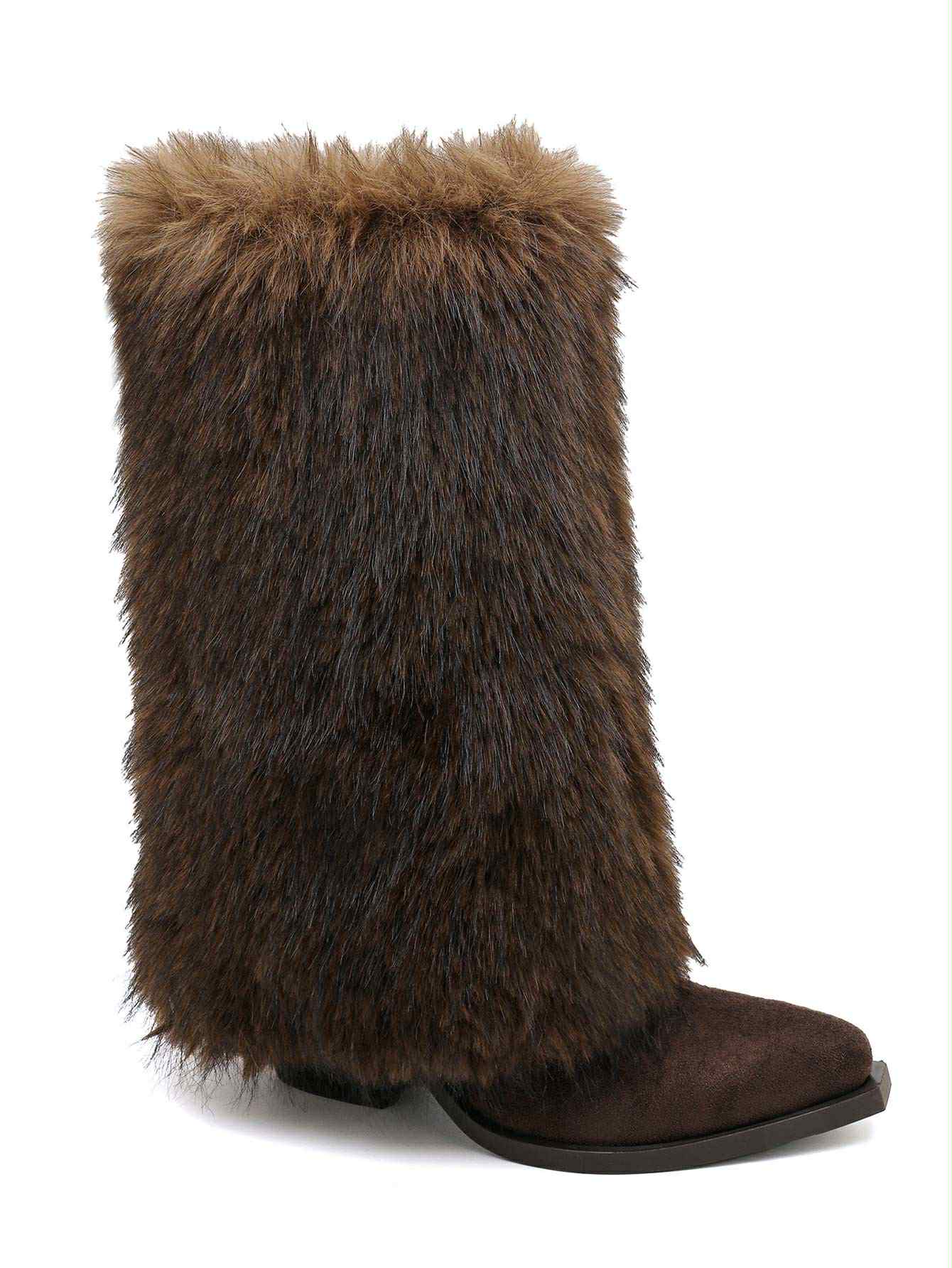 Angele fur boots brown  - 2508