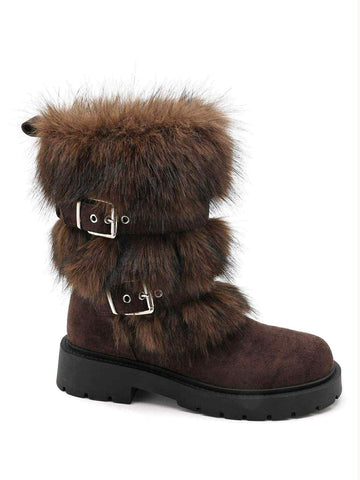 Karrin fur boots brown - 2535