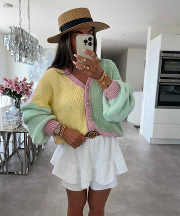 Benida knit yellow/green- 31069