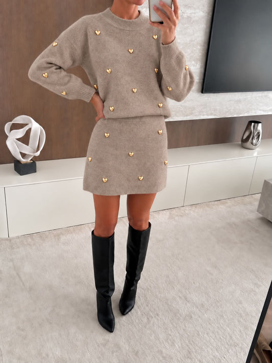 Kenja 2-PIECES beige  heart - SH817E