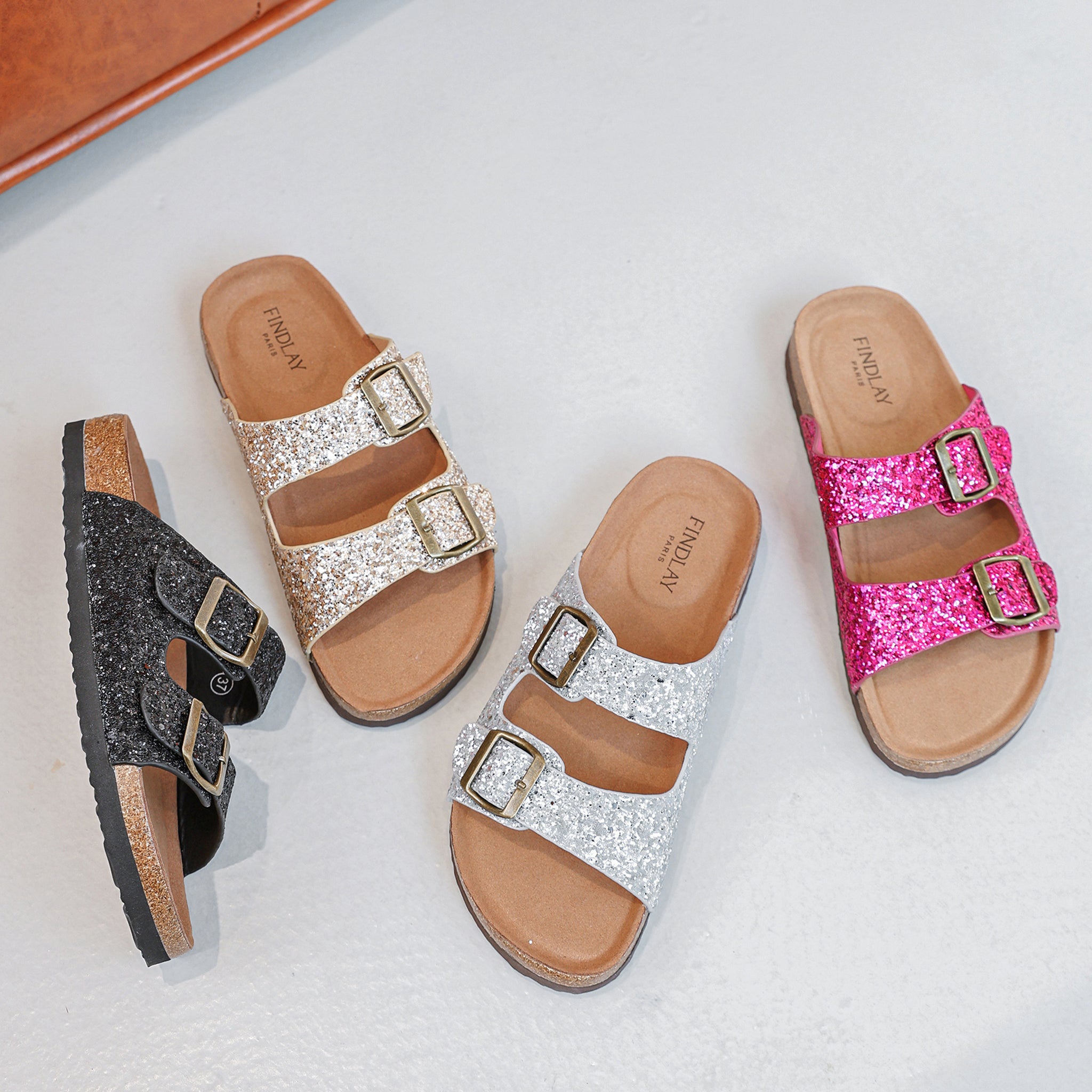 Miu mia glitter slippers pink