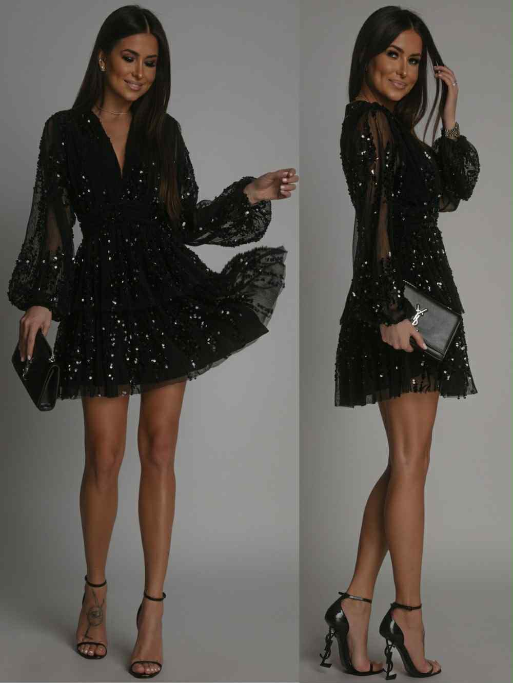 Dellta palliet dress Black - H3230