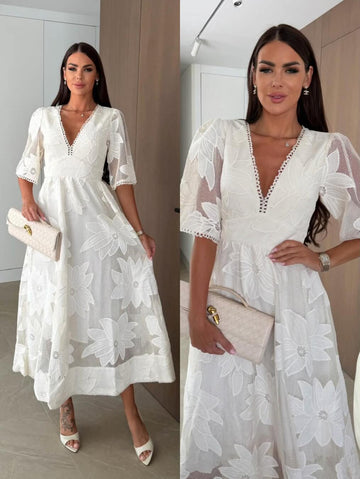 Lukka lace dress beige - GD2966