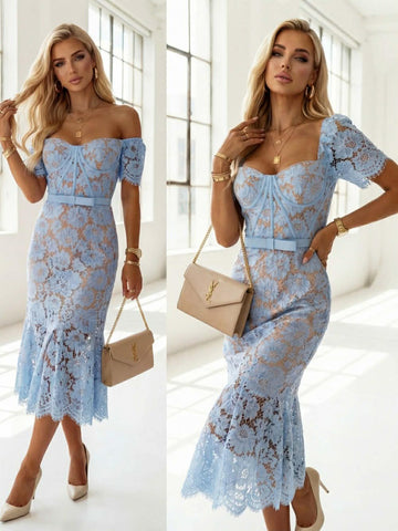 Diwan lux dress Blue  - w39342