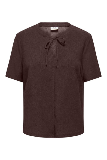 JDYDEBBIE SS V NECK TOP coffe