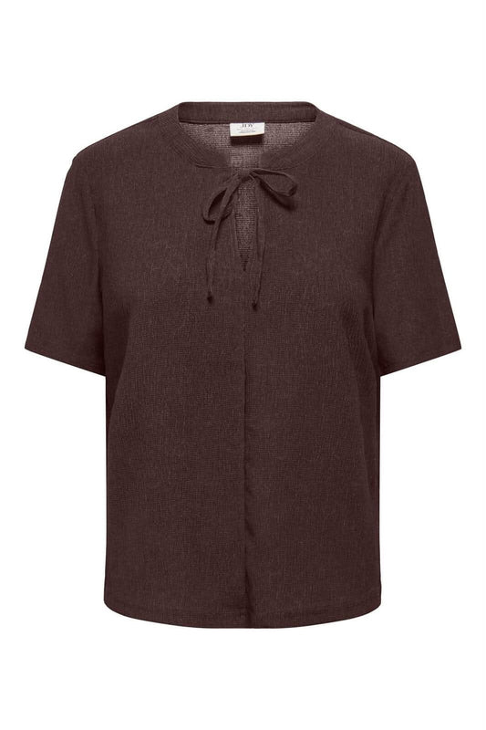 JDYDEBBIE SS V NECK TOP coffe 556