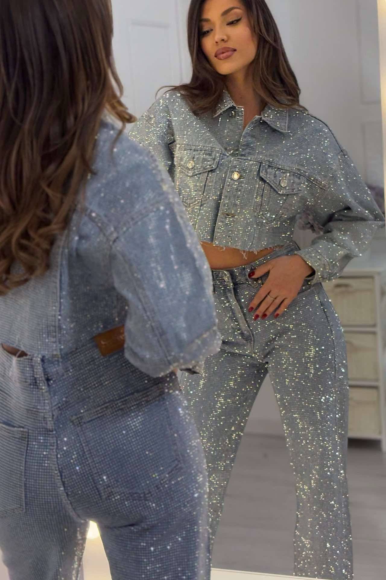 Seesee Premium diamond jacket  blue f290