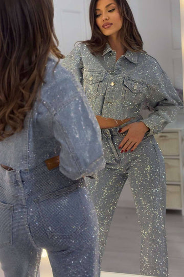 Seesee Premium diamond jacket  blue f290