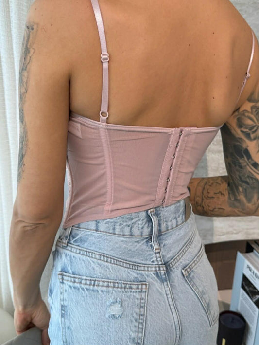 Mirian lace top rosa  - 06028