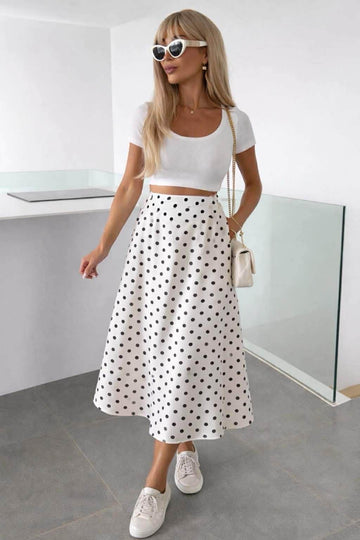 Kliala Dot skirt white  - 640