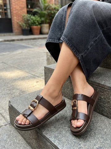 Mula slippers Brown  -DM516
