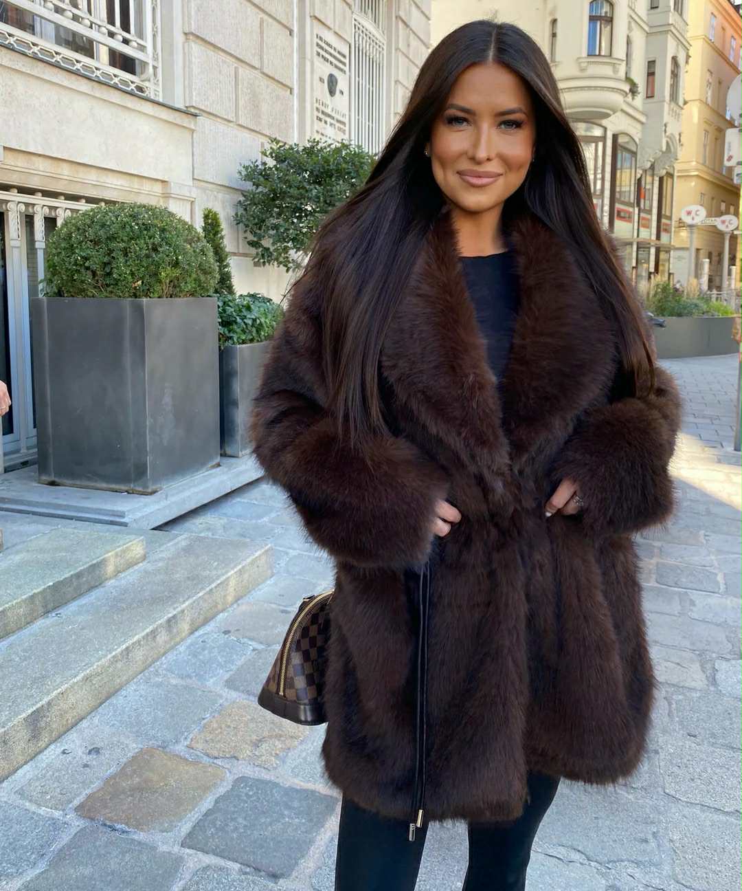 Gavil fur jacket brown CV2198