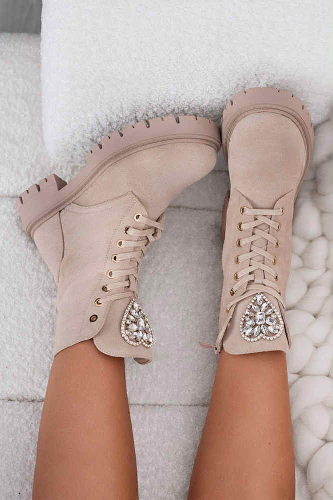 Farrie heart boot Beige - 5817-2
