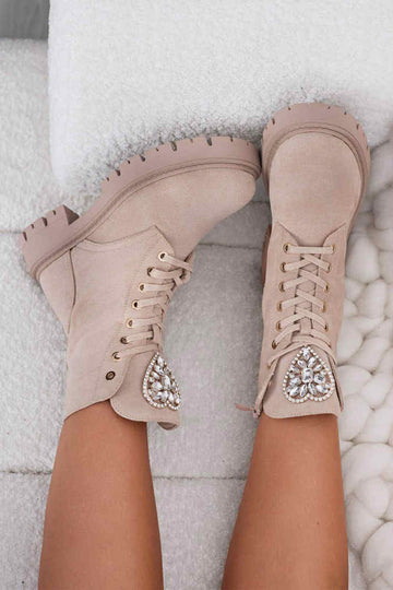 Farrie heart boot Beige - 5817-2
