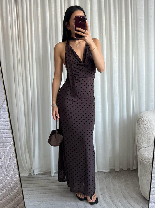 Sankka dress brown - EP19698