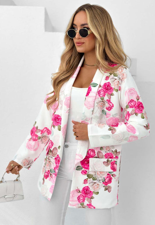 Donnie blazer white Flower
