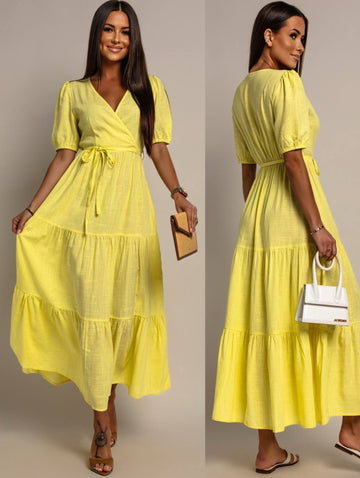 Ariba dress yellow  - ps9100