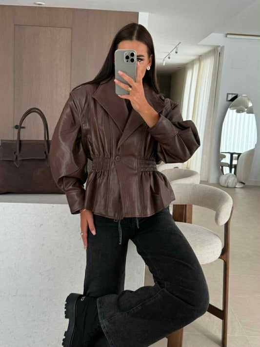 Greda jacket coffe   - ZD61016
