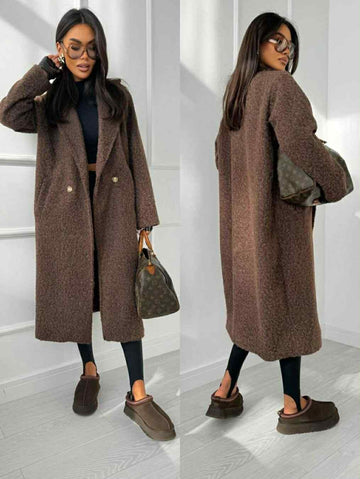 Jolline teddy jacket brown