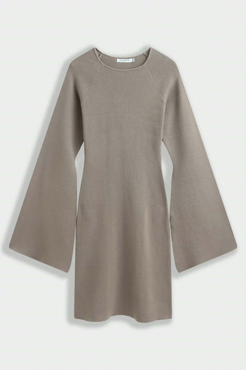Ammy sweat dress taupe - QT91066