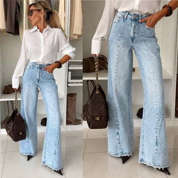 Karlah wide jeans blue - W3907