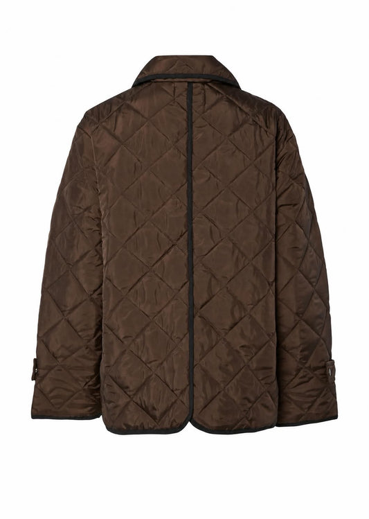 PCEMILY SHORT QUILTED JACKET NOOS BC HOT FUDGE
