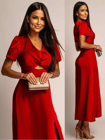 Ezmin dress red -PS9280s