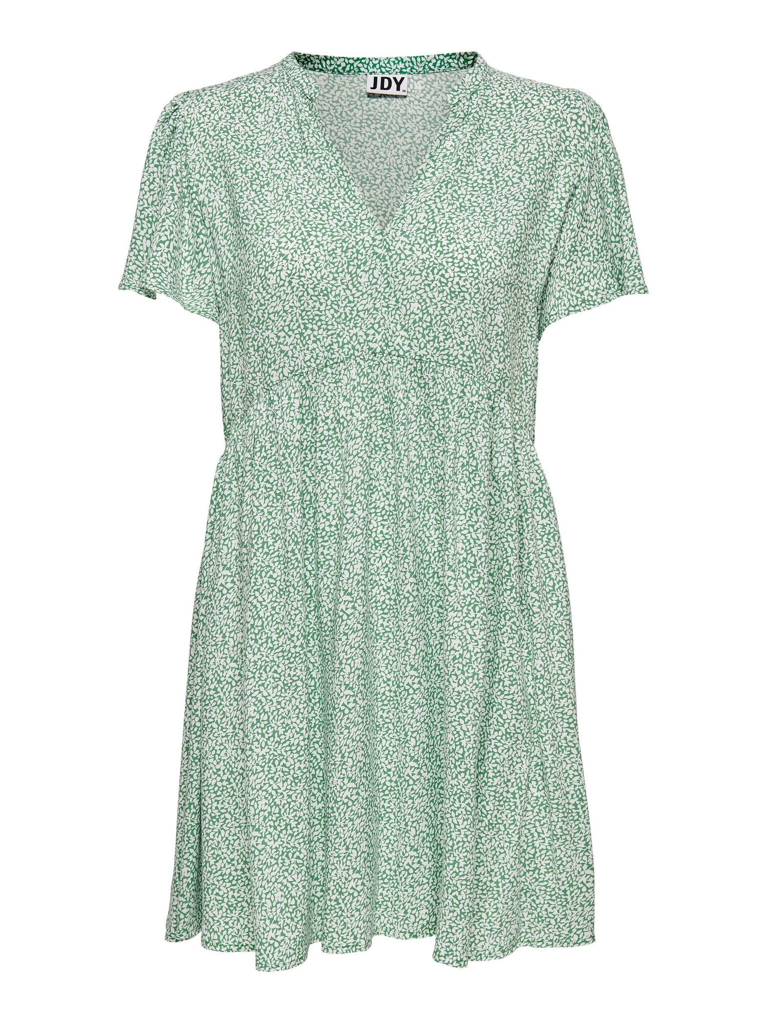 JDYSTARR LIFE S/S V-NECK DRESS green/cloud 556