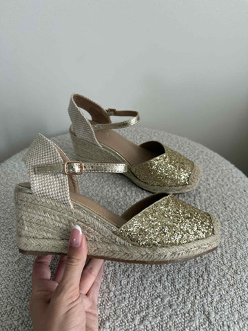 Marietta kilehæl Golden ew9 12345