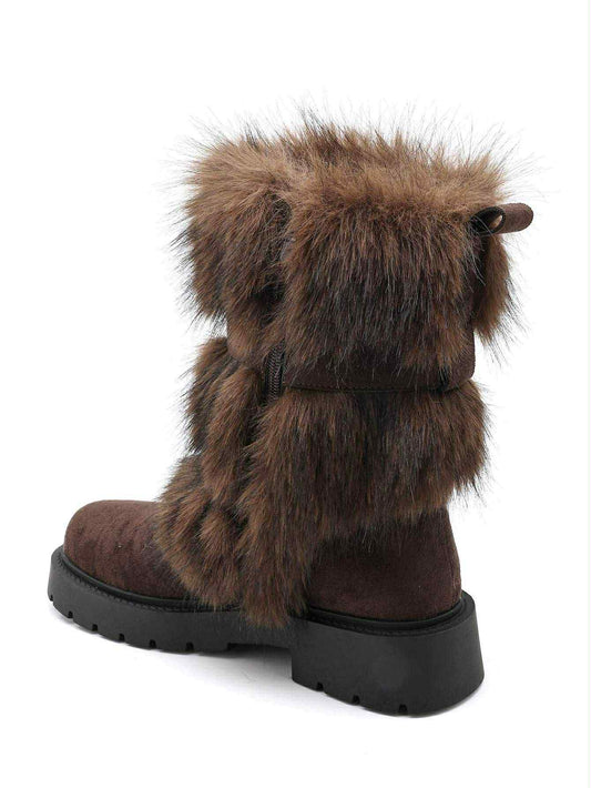 Karrin fur boots brown - 2535